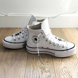 Converse chuck taylor all star leather platform sneakers